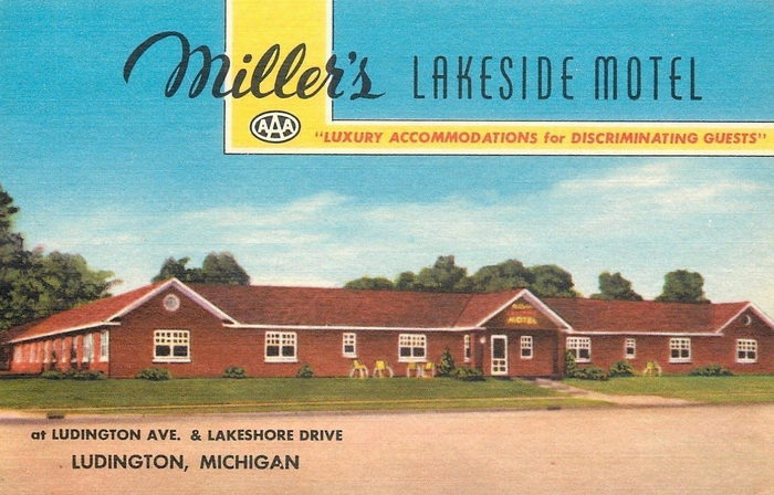 Ludington Beach House (Millers Lakeside Resort) - Old Postcard (newer photo)